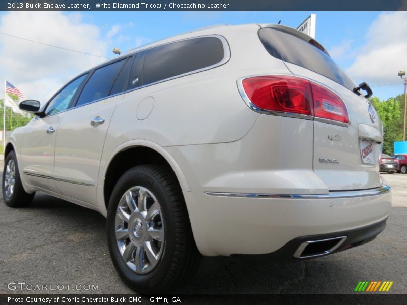 White Diamond Tricoat / Choccachino Leather 2013 Buick Enclave Leather