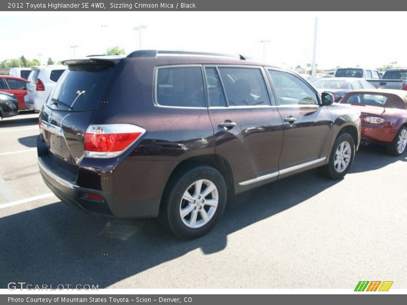 Sizzling Crimson Mica / Black 2012 Toyota Highlander SE 4WD