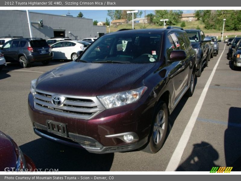 Sizzling Crimson Mica / Black 2012 Toyota Highlander SE 4WD