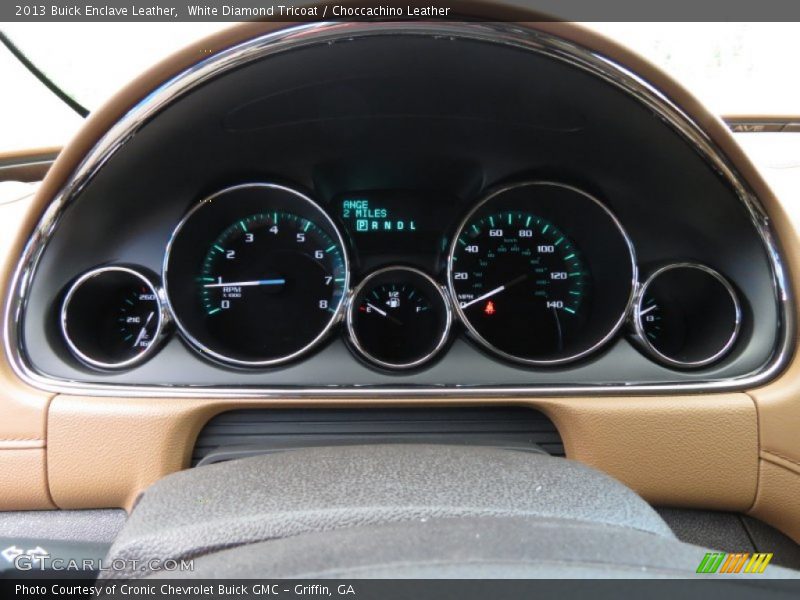 White Diamond Tricoat / Choccachino Leather 2013 Buick Enclave Leather