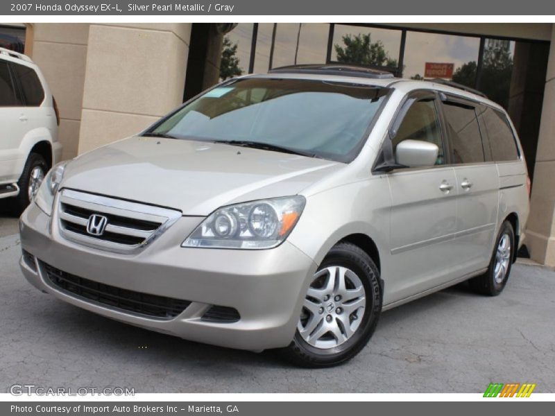 Silver Pearl Metallic / Gray 2007 Honda Odyssey EX-L