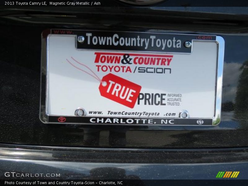 Magnetic Gray Metallic / Ash 2013 Toyota Camry LE
