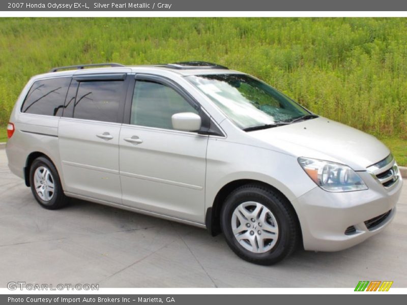 Silver Pearl Metallic / Gray 2007 Honda Odyssey EX-L