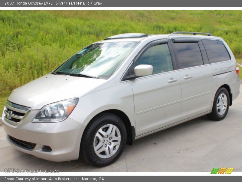 Silver Pearl Metallic / Gray 2007 Honda Odyssey EX-L