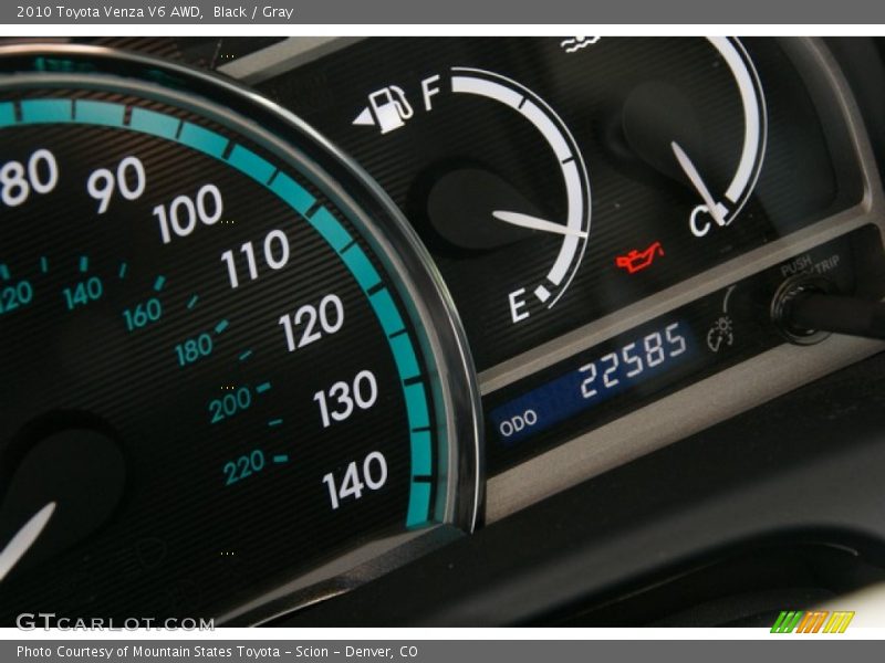 Black / Gray 2010 Toyota Venza V6 AWD