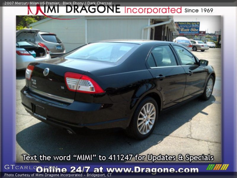 Black Ebony / Dark Charcoal 2007 Mercury Milan V6 Premier