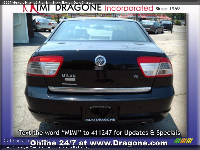 Black Ebony / Dark Charcoal 2007 Mercury Milan V6 Premier