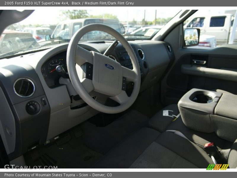 Black / Medium Flint/Dark Flint Grey 2005 Ford F150 XLT SuperCrew 4x4