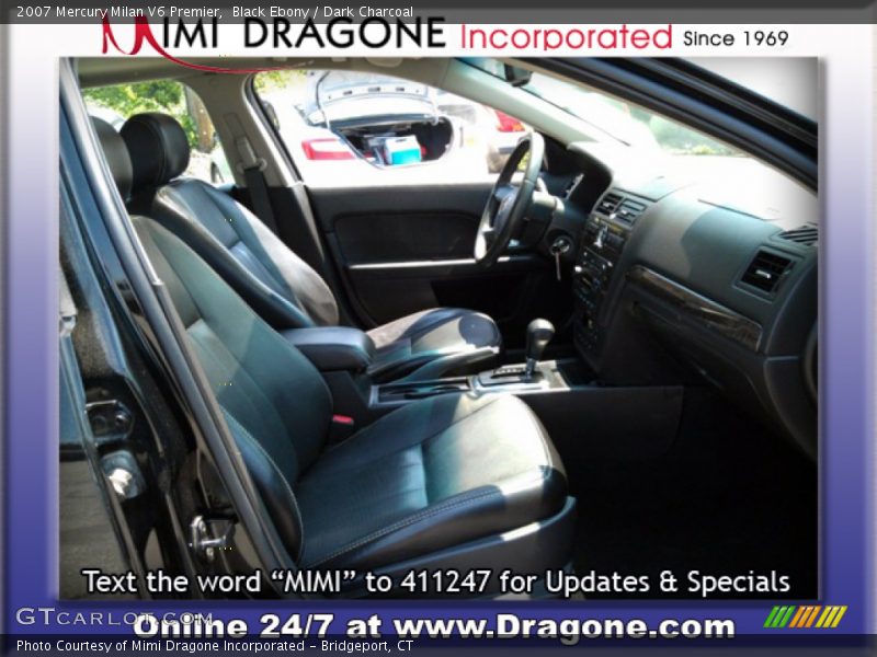 Black Ebony / Dark Charcoal 2007 Mercury Milan V6 Premier