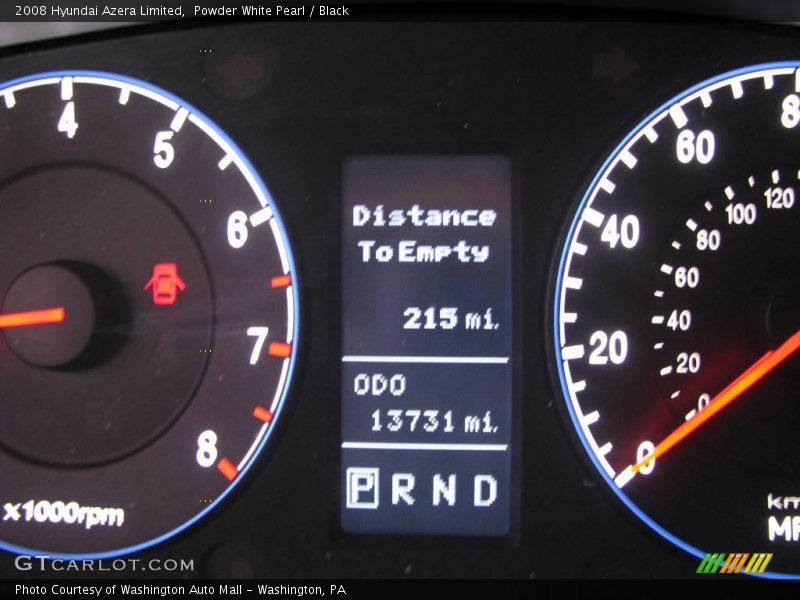 Powder White Pearl / Black 2008 Hyundai Azera Limited