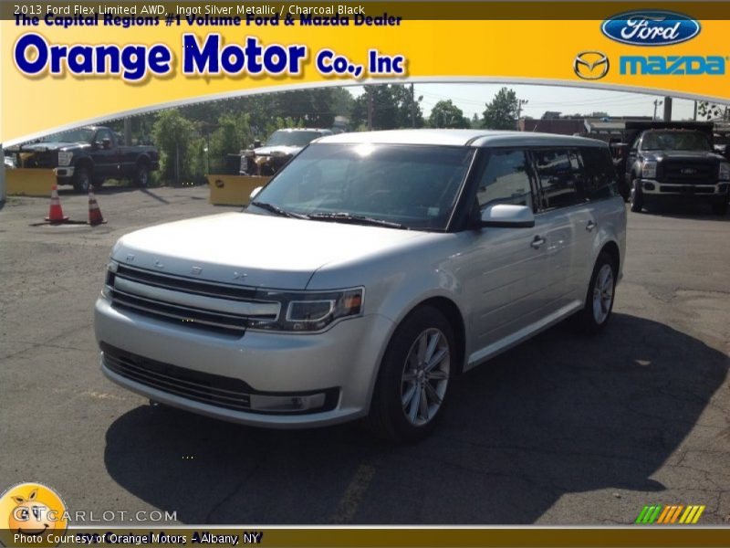 Ingot Silver Metallic / Charcoal Black 2013 Ford Flex Limited AWD