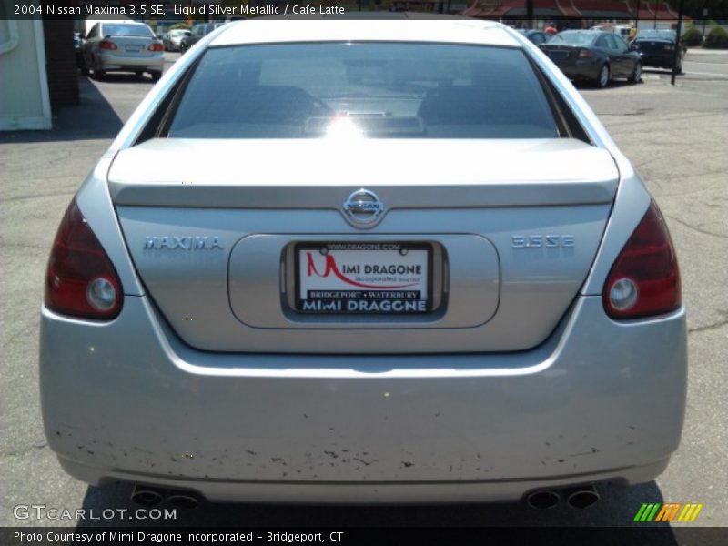 Liquid Silver Metallic / Cafe Latte 2004 Nissan Maxima 3.5 SE