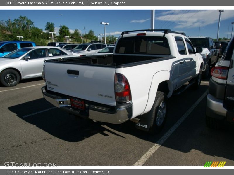 Super White / Graphite 2010 Toyota Tacoma V6 SR5 Double Cab 4x4