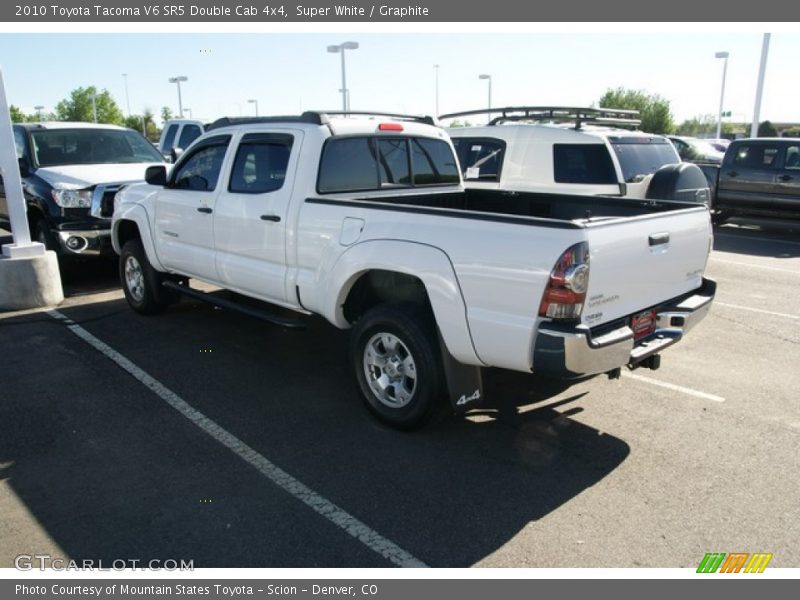 Super White / Graphite 2010 Toyota Tacoma V6 SR5 Double Cab 4x4