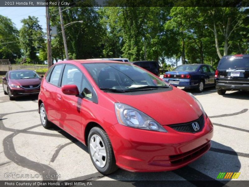 Milano Red / Gray 2013 Honda Fit