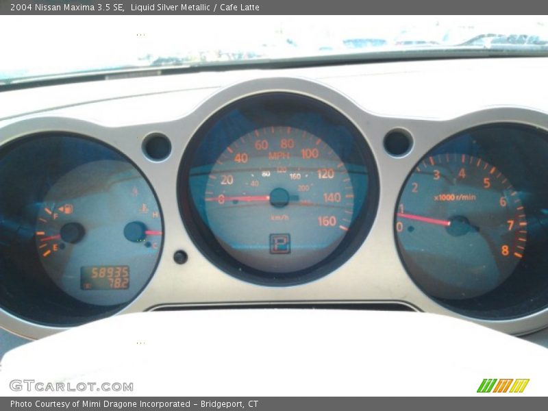 Liquid Silver Metallic / Cafe Latte 2004 Nissan Maxima 3.5 SE
