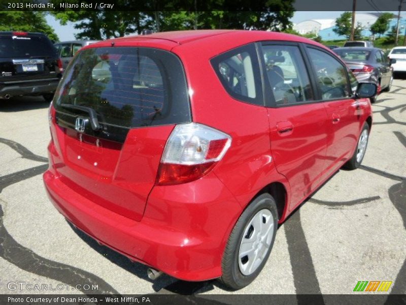 Milano Red / Gray 2013 Honda Fit