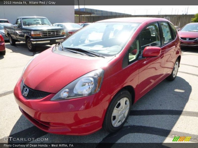 Milano Red / Gray 2013 Honda Fit