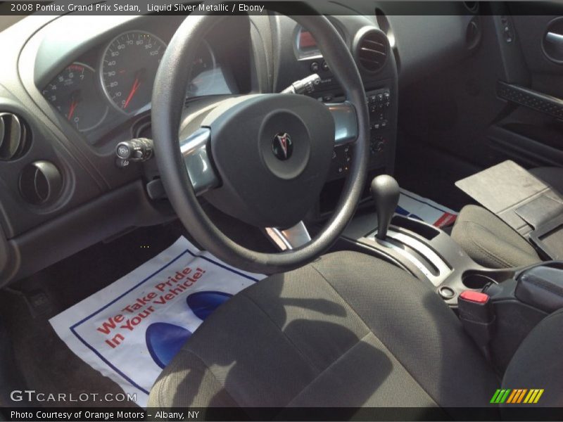 Liquid Silver Metallic / Ebony 2008 Pontiac Grand Prix Sedan