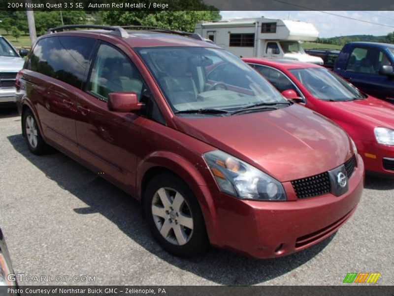Autumn Red Metallic / Beige 2004 Nissan Quest 3.5 SE