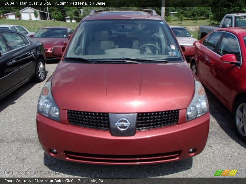 Autumn Red Metallic / Beige 2004 Nissan Quest 3.5 SE