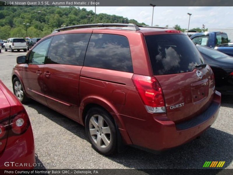 Autumn Red Metallic / Beige 2004 Nissan Quest 3.5 SE