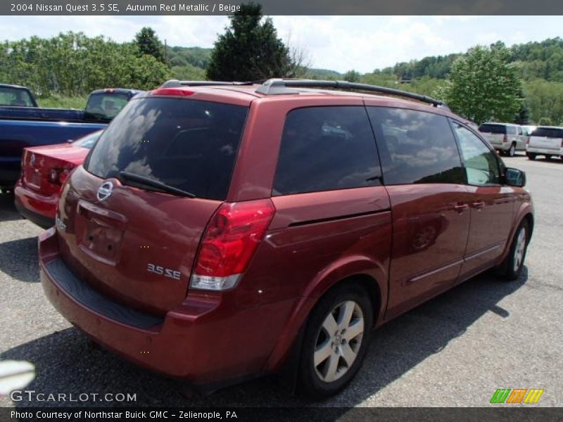 Autumn Red Metallic / Beige 2004 Nissan Quest 3.5 SE