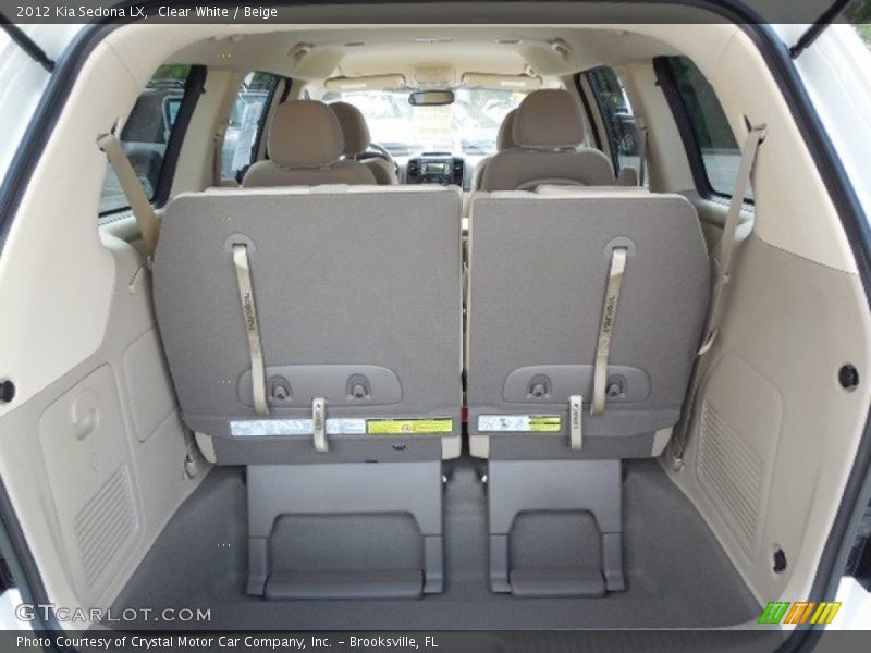 Clear White / Beige 2012 Kia Sedona LX