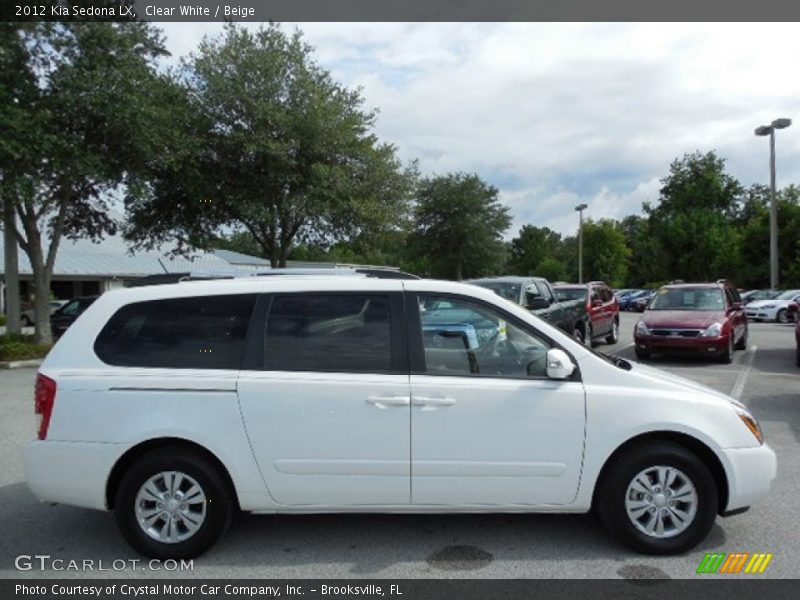 Clear White / Beige 2012 Kia Sedona LX