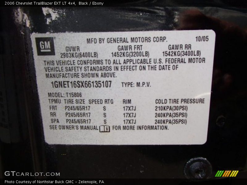 Black / Ebony 2006 Chevrolet TrailBlazer EXT LT 4x4
