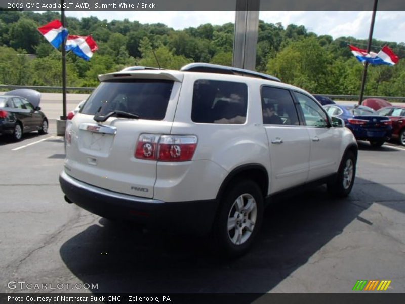 Summit White / Brick 2009 GMC Acadia SLT AWD