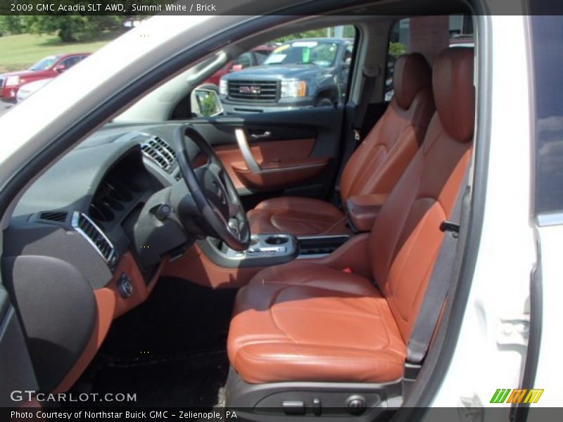 Summit White / Brick 2009 GMC Acadia SLT AWD