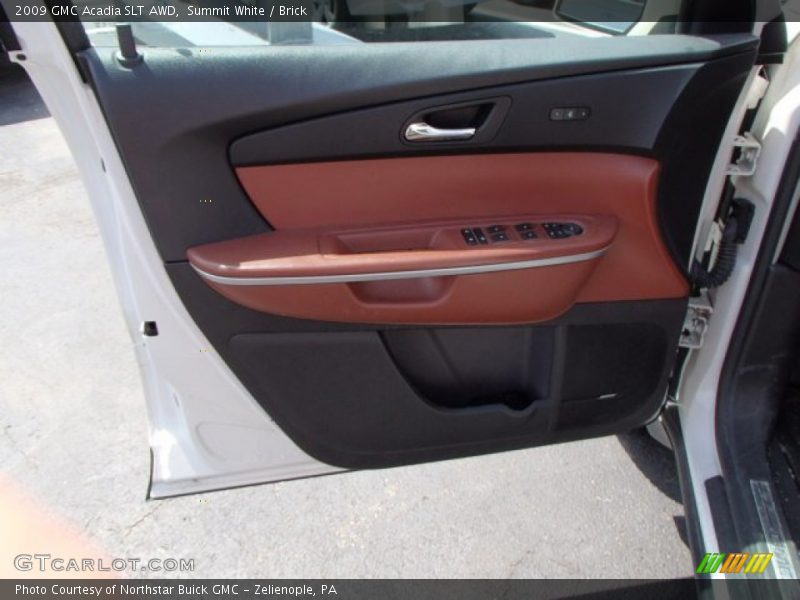 Summit White / Brick 2009 GMC Acadia SLT AWD