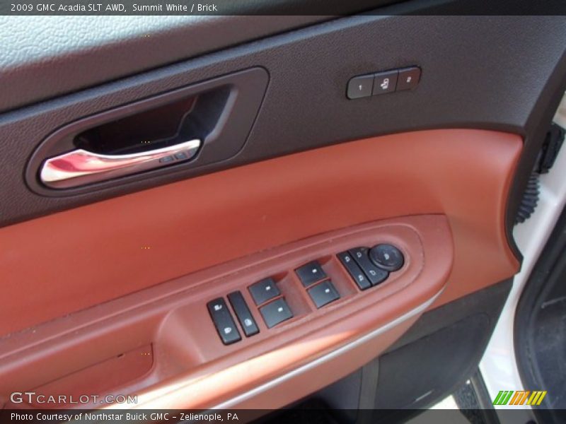 Summit White / Brick 2009 GMC Acadia SLT AWD