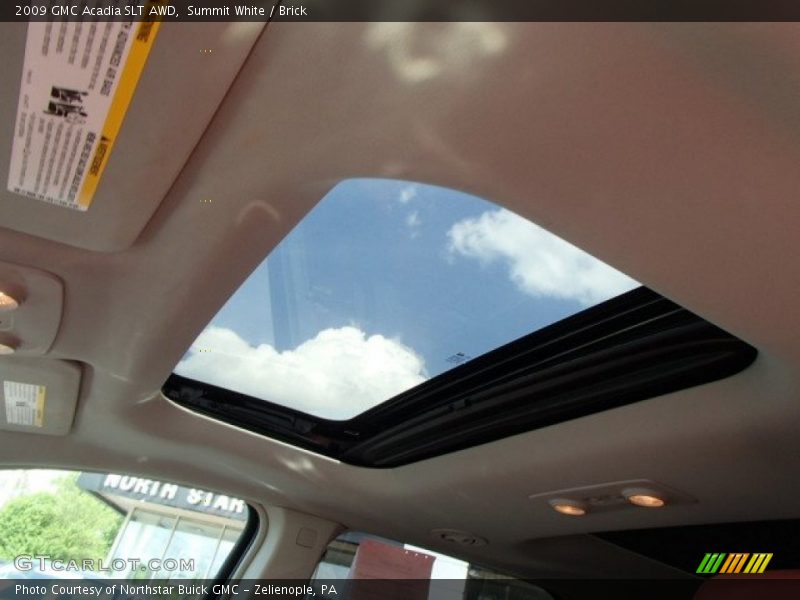 Summit White / Brick 2009 GMC Acadia SLT AWD