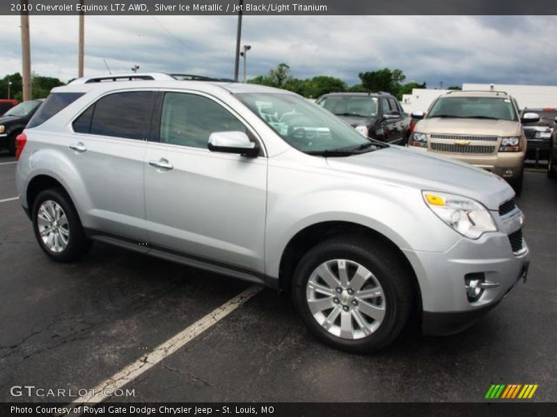 Silver Ice Metallic / Jet Black/Light Titanium 2010 Chevrolet Equinox LTZ AWD