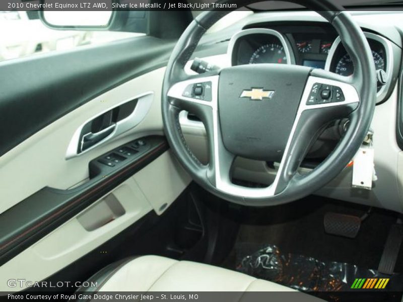 Silver Ice Metallic / Jet Black/Light Titanium 2010 Chevrolet Equinox LTZ AWD