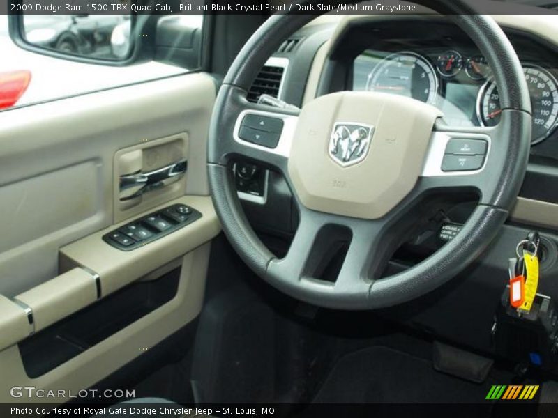 Brilliant Black Crystal Pearl / Dark Slate/Medium Graystone 2009 Dodge Ram 1500 TRX Quad Cab