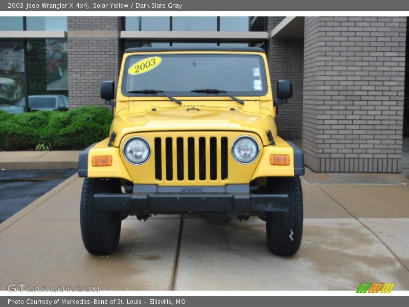 Solar Yellow / Dark Slate Gray 2003 Jeep Wrangler X 4x4