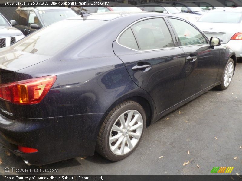 Black Sapphire Pearl / Light Gray 2009 Lexus IS 250 AWD