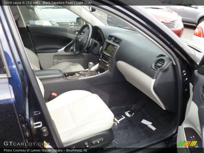 Black Sapphire Pearl / Light Gray 2009 Lexus IS 250 AWD
