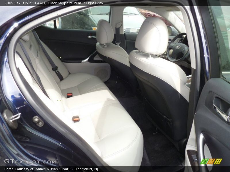 Black Sapphire Pearl / Light Gray 2009 Lexus IS 250 AWD