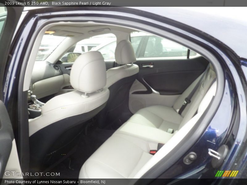 Black Sapphire Pearl / Light Gray 2009 Lexus IS 250 AWD