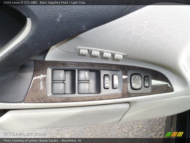 Black Sapphire Pearl / Light Gray 2009 Lexus IS 250 AWD
