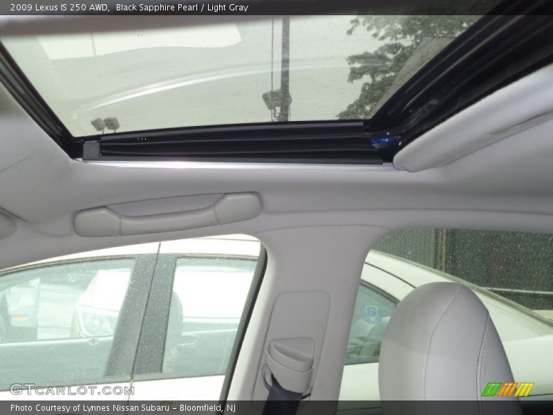 Black Sapphire Pearl / Light Gray 2009 Lexus IS 250 AWD