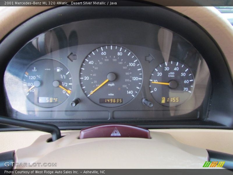 Desert Silver Metallic / Java 2001 Mercedes-Benz ML 320 4Matic