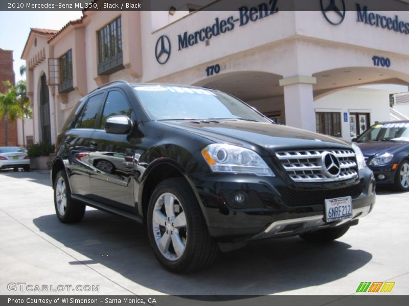 Black / Black 2010 Mercedes-Benz ML 350