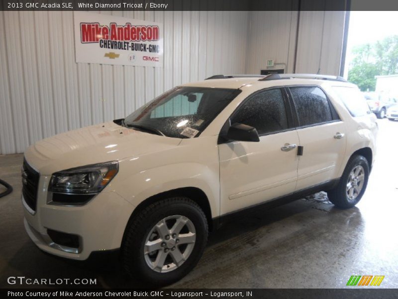 White Diamond Tricoat / Ebony 2013 GMC Acadia SLE