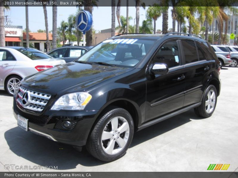 Black / Black 2010 Mercedes-Benz ML 350