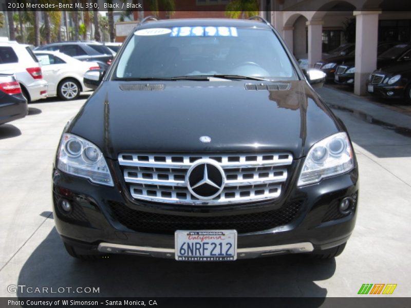 Black / Black 2010 Mercedes-Benz ML 350